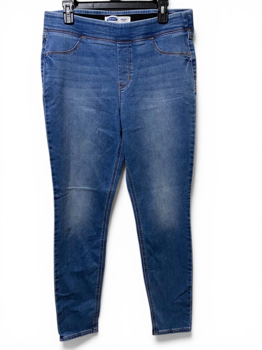 Old Navy Rockstar Jeggings Womens 12 Blue Stretch Pull On Skinny Jeans